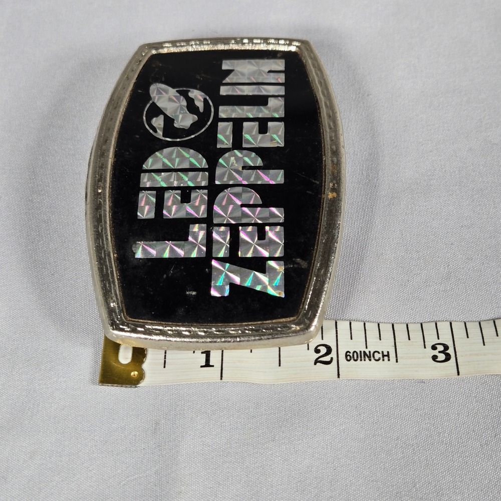 Vintage 1970s Led Zeppelin Belt Buckle Pacifica Holographic Prism Swan Song Logo - Picture 8 of 8